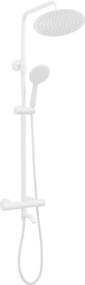 REA-P6608 - Душ комплект с термостатен смесител LUNGO матово-бял