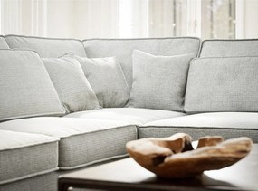 Светлосив шенилов ъглов диван (десен ъгъл/L форма) Kirou – Maison de Rêve