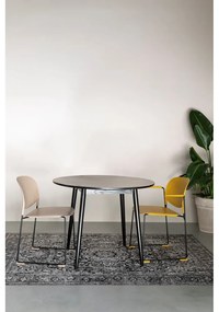 Кръгла маса за хранене с дъбов плот ø 100 cm Fabio - White Label