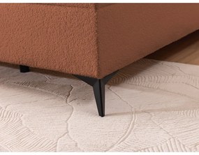 Оранжево боксспринг легло 200x200 cm с място за съхранение Ornes – Ropez