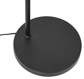 Ретро подова лампа черна с оранжево стъкло - Denise