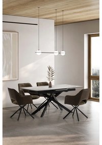 Зелени тапицирани трапезни столове в комплект с подлакътници 2 бр. Mariel – Marckeric