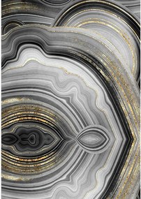 Сиви/ в златист цвят килими за баня в комплект 2 бр. 60x100 cm CT – Foutastic