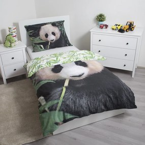 Единично памучно детско спално бельо 140x200 cm Panda – Jerry Fabrics