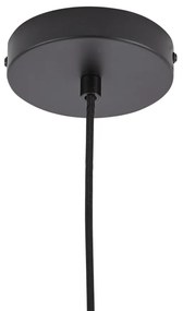 Дизайнерска висяща лампа черна с димно стъкло - Domo