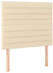 3116467 vidaXL Горни табли за легло, 2 бр, кремави, 100x5x78/88 см, плат