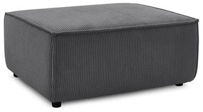 Тъмносива табуретка от велур Nihad - Bobochic Paris