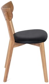 Дъбов трапезен стол с черна седалка Arch - Bonami Essentials