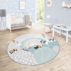 Детски килим подходящ за пране ø150 cm Snowy Hills – Mila Home