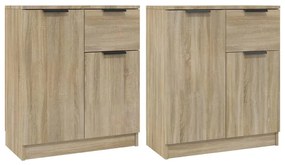 3115814 vidaXL Сайдборди, 2 бр, дъб сонома, 60x30x70 см, инженерно дърво