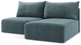 Тюркоазен разтегателен ъглов диван с място за съхранение (десен ъгъл) Kalena – Makamii