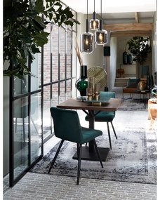 Сива лампа за таван със стъклен абажур ø 21 cm Lekar - Light &amp; Living