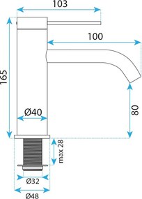 Смесител за баня Rea Rivo Black