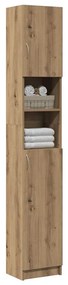 856049 vidaXL Шкаф за баня Artisan Oak 32x25,5x190 cm Инженерна дървесина