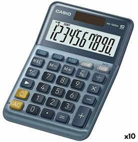 Калкулатор Casio MS-100EM Син (10 броя)