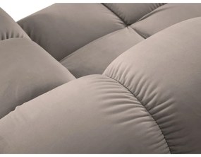 Светлокафяв кадифен модулен ъглов диван (променлив) Bellis – Micadoni