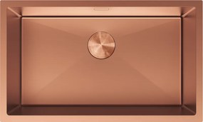 Mexen Trixo стоманена кухненска мивка с 1 корито 750 x 440 mm, мед - 6415751000-65