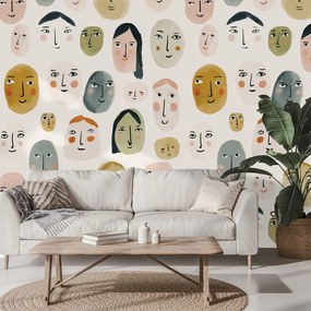 Тапет – Цветни абстрактни лица