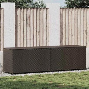 46475 vidaXL Градински сандък за съхранение, полиратан, 200x50x60 см, кафяв