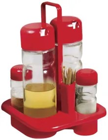 Оливерник пластмаса 160ml + 35ml Червен (407)