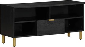 4017664 vidaXL ТВ шкаф, черен, 100x33x46 см, инженерно дърво