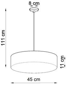 Бяло висящо осветително тяло ø 45 cm Atis – Sollux