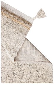 Кремав ръчно изработен памучен килим подходящ за пране 120x160 cm Bloom Natural – Lorena Canals