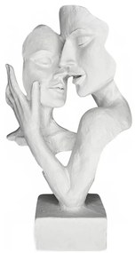 Бяла настолна декорация от смола, 29 x 9 x 17 см