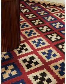 Червен двустранен ръчно изработен вълнен килим 200x290 cm Kamal Rami – Nouristan