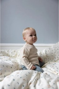 Кремаво детско спално бельо за детско креватче от органичен памук 100x140 cm Blueberries – Cam Cam Copenhagen