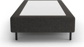 Черно единично легло 90x200 cm тапицирано без табла Whale – Micadoni