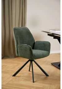 Тъмнозелен трапезен стол с подлакътници Graham – Actona