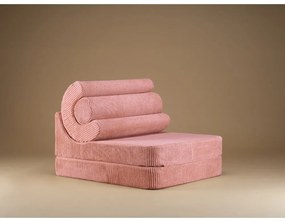 Розов детски стол от рипсено кадифе Flipster – Wigiwama