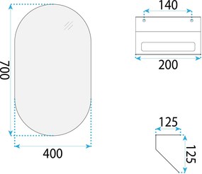 Комплект мебели за баня с мивка Toledo 60cm Grey