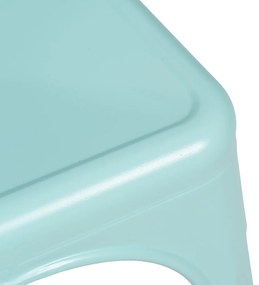 Тюркоазени метални трапезни столове в комплект от 2 бр. – Ixia