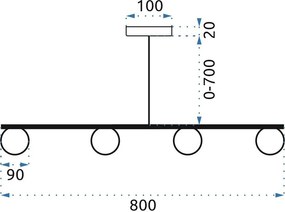 Лампа APP675-4CP
