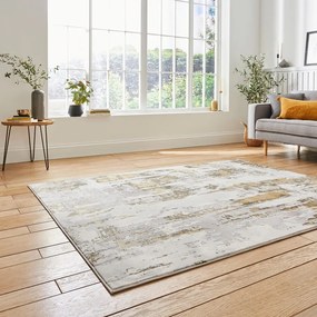 Kилим в светлосиво и златисто 80x150 cm Apollo – Think Rugs