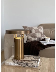 LED затъмняваща се настолна лампа в бронзов цвят с метален абажур (височина 28 cm) BringMe – Hübsch