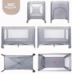 Детско креватче за пътуване със сгъваем матрак 60 x 120 cm