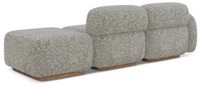 Сив модулна лежанка (ляв ъгъл) Ailani – Makamii