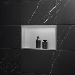 Вграден рафт за баня  30x45 steel brush