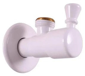 RAV Slezák RV0112B - Ъглов вентил RETRO бял гланц