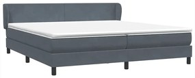 3317368 vidaXL Box Spring легло с матраци Тъмно сиво 180x210 cm кадифе