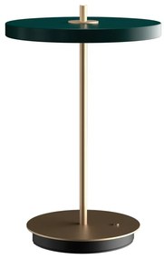 Зелена LED затъмняваща се настолна лампа с метален абажур (височина 31 cm) Asteria Move – UMAGE