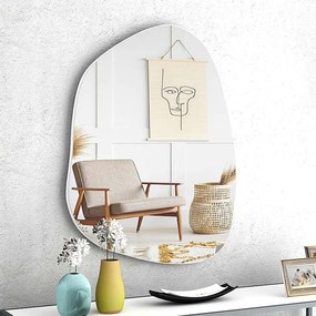 Denza стенен огледало в бял цвят 100x80x2,2см.