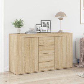 Sonata H страничен шкаф дъб Сонома инженерна дървесина 120 x 36 x 69 см