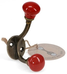 Червена метална стенна закачалка 3 cm – Rex London