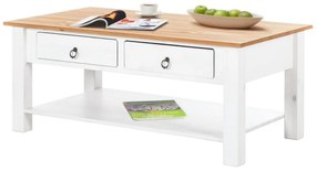 Масичка за кафе от бял бор с естествен плот Inda - Støraa