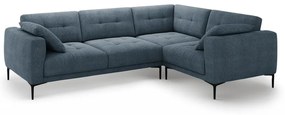 Тъмносин ъглов диван (десен ъгъл/L форма) Bemy – Micadoni
