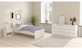 Бяло единично легло 90x190 cm Naia – Tvilum